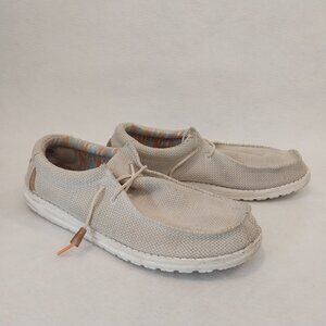 Hey Dude Wally Stretch Mens 13 Beige Shoes Slip On Tofu Casual Walking Comfort,
